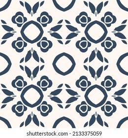 Black and white seamless pattern with arabesques  in a retro style. Vector illustration