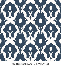 Black and white seamless pattern with arabesques  in a retro style. Vector illustration