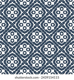 Black and white seamless pattern with arabesques  in a retro style. Vector illustration