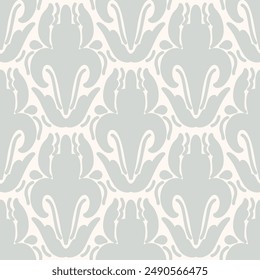 Black and white seamless pattern with arabesques  in a retro style. Vector illustration