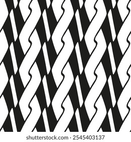 Black and white seamless pattern with arabesques  in a retro style. Vector illustration