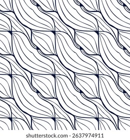 Black and white seamless pattern with arabesques  in a retro style. Vector illustration