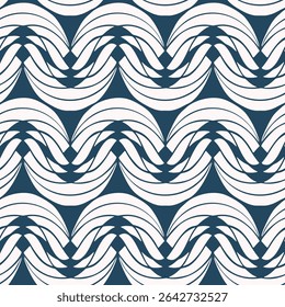 Black and white seamless pattern with arabesques  in a retro style. Vector illustration