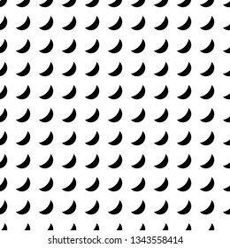 Black and white seamless pattern with arches. Dotted texture background. Abstract geometrical pattern of round shapes. Vector illustration.  