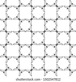 Black and White Seamless Pattern Background