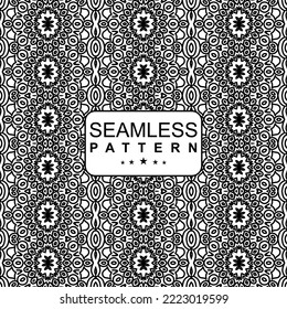 BLACK WHITE SEAMLESS PATTERN BACKGROUND. VECTOR ILLUSTRATION