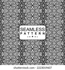 BLACK WHITE SEAMLESS PATTERN BACKGROUND. VECTOR ILLUSTRATION