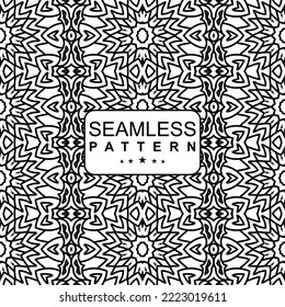 BLACK WHITE SEAMLESS PATTERN BACKGROUND. VECTOR ILLUSTRATION