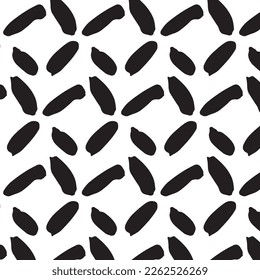 Black and white seamless pattern background made with rough geometric elements.