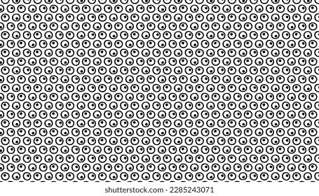 Black and white seamless pattern background made with rough geometric elements, abstract texture.
