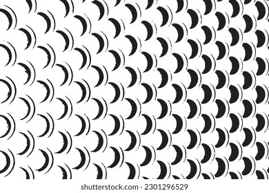 black and white seamless pattern with circles