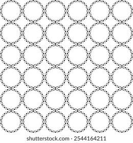 black and white seamless pattern with circles abstract background for fabric surface design packaging vector