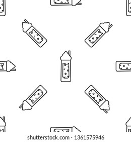 Black and white seamless pattern Cocktail vector icon, alcohol symbol