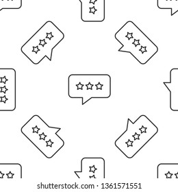 Black and white seamless pattern Consumer or customer product rating icon for apps and websites