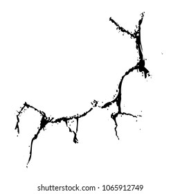 black and white seamless pattern, cracks in the wall