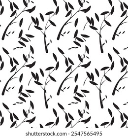Black and white seamless pattern design