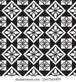 Black and white seamless pattern design