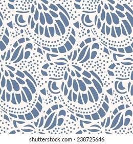 Black and white seamless pattern in doodle style. Vector illustration. 