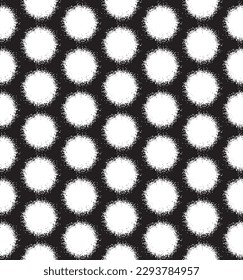 Black and white seamless pattern with dots