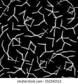 Black and white seamless pattern with effect abstract geometrical shapes.