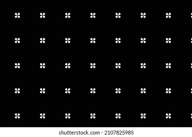 Black and white seamless pattern, flower vector background