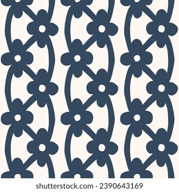 Patrón sin costuras en blanco y negro con flores.  Ilustración del vector