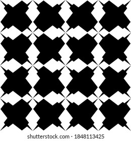 Black and white seamless pattern. Geometric vector pattern. For design and decoration of fabric, paper, Wallpaper and packaging.Grid pattern.