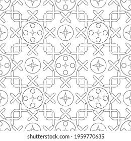 black and white seamless pattern geometric ornament