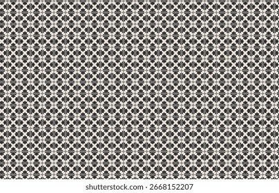 Nahtloses Muster in Schwarz und Weiß, nahtloses geometrisches Muster, Stofftextur, Hintergrund