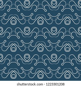Black and white seamless  pattern.  Geometrical ornament.  Vector illustration  