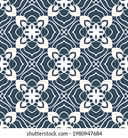 Black and white seamless  pattern.  Geometrical ornament with a.  Vector illustration  