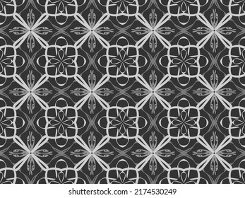 Black and white Seamless pattern. Geometrical Pattern design in Aztec symbols, Ethnic Style, ideal for men shirt, male fashion, kid table cloth, wrapping paper, Wallpaper, backdrop.
