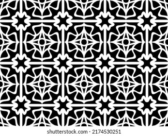Black and white Seamless pattern. Geometrical Pattern design in Aztec symbols, Ethnic Style, ideal for men shirt, male fashion, kid table cloth, wrapping paper, Wallpaper, backdrop.