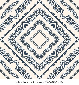 Schwarz-Weiß-Muster.  Geometrisches Ornament mit a.  Vektorgrafik  