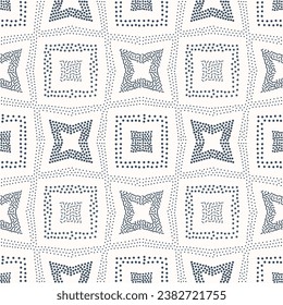 Black and white seamless  pattern.  Geometrical ornament.  Vector illustration  