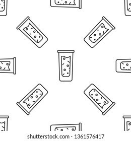 Black and white seamless pattern Glasses of water. Drink concept