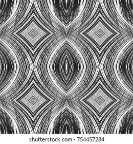 Black and white seamless pattern from gradient lines. Abstract dark texture from strips. Vector illustration.