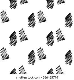 Black and white Seamless pattern of hand made doodle vector abstract texture/sketch vector design drawing handmade by line marker on Art theme