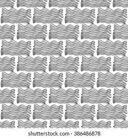 Black and white Seamless pattern of hand made doodle vector abstract texture/sketch vector design drawing handmade by line marker on Art theme