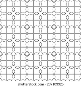Black and white seamless pattern with heart stylish, abstract background, vector, illustration.