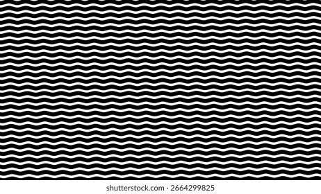 Black and white seamless pattern horizontal zigzag background. Zigzag wave contrast wallpaper. Classic background.