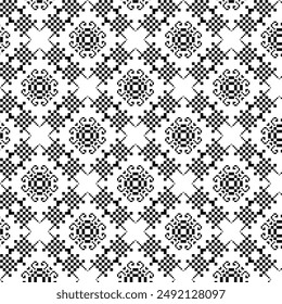 black and white seamless pattern illustration vector
