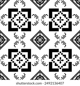 black and white seamless pattern illustration vector