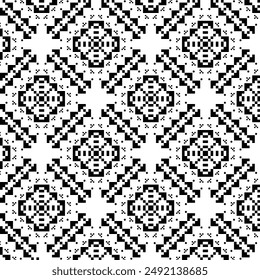 black and white seamless pattern illustration vector