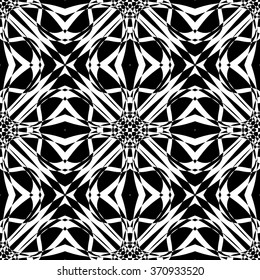 Black and white seamless pattern. Kaleidoscope.