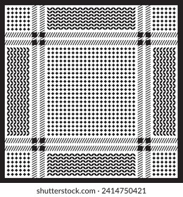 black and white seamless pattern keffiyeh