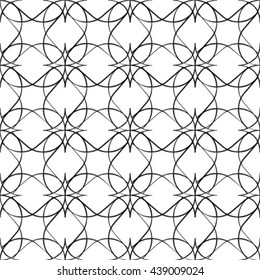 Black and white seamless pattern line style, abstract background, vector, illustration.