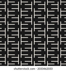 Black and white seamless pattern with linear shapes. Geometric modern simple composition. Aesthetic modern background with geometric forms. Stylish design for decor, textile, wallpaper, paper, fabric,
