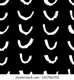 Black and white seamless pattern marker and ink. Background in minimalist Scandinavian style hand-drawn for fabric, Wallpaper, wrapping paper, bed linen. Vector
