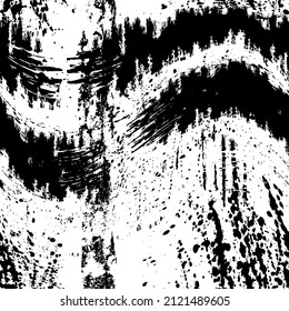 Patrón transparente blanco y negro con trazos desordenados. Grunge abstracto de tinta vectorial. Ilustración artística monocroma para el diseño de tela, papel de pared, papel decorativo, diseño web, fondo, postales.